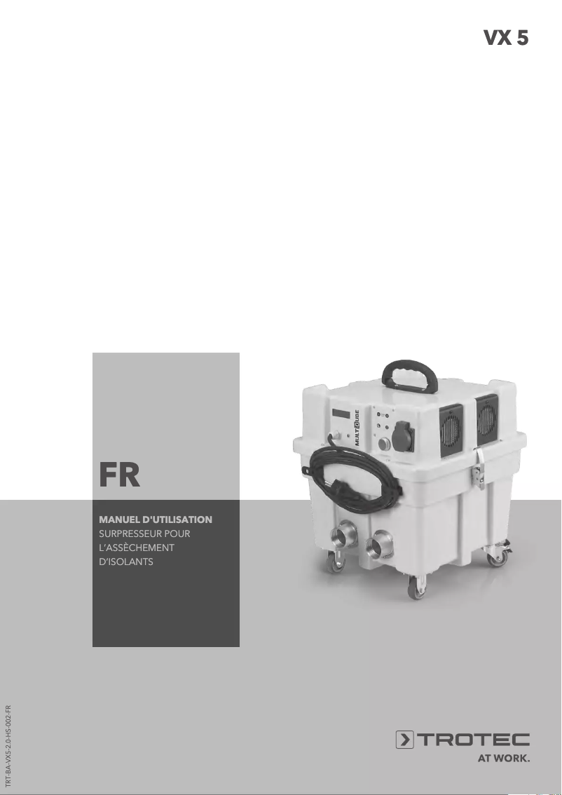 Image de la première page du manuel de l'appareil VX 5