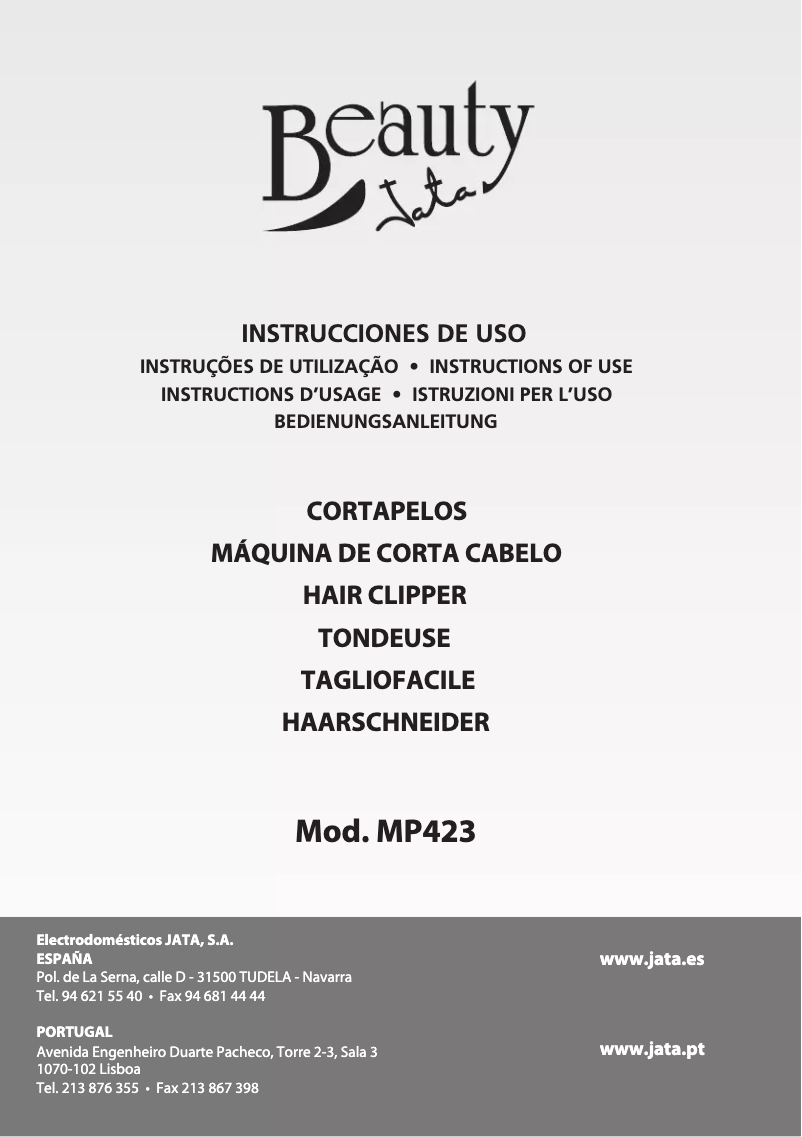 First page image of the manual for MP423