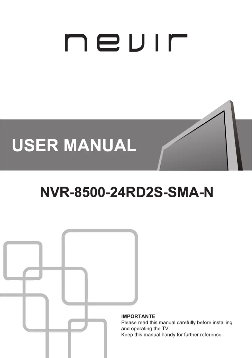 First page image of the manual for NVR-8500-24RD2S-SMA-N
