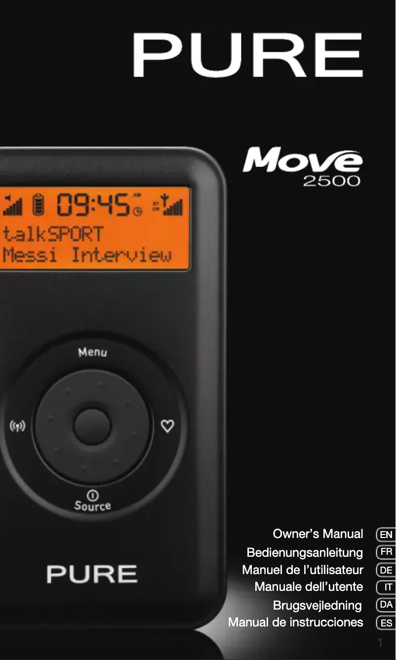 First page image of the manual for Move 2500