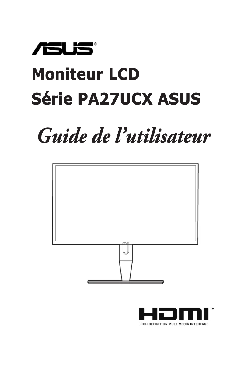 Page 1 of the manual User Manual Asus ProArt PA27UCX