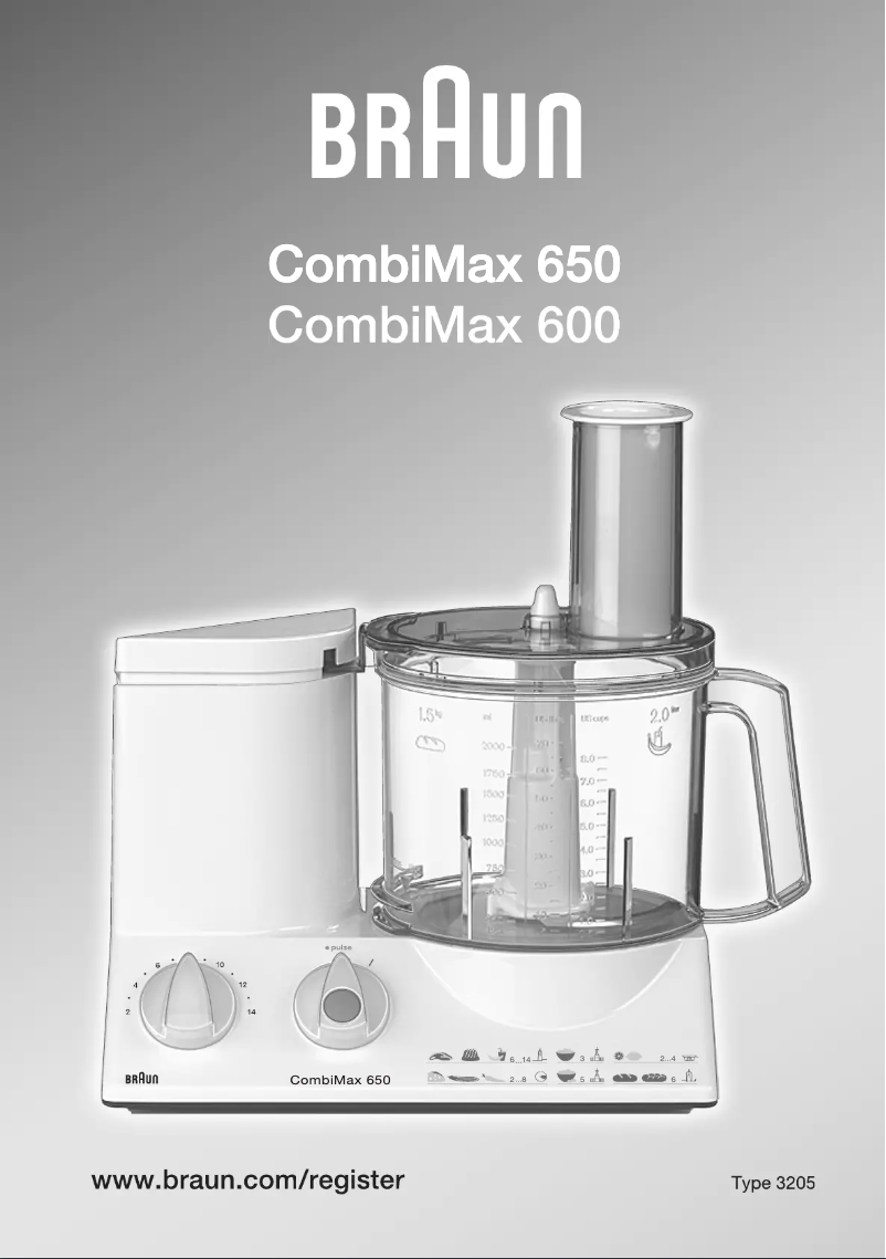 Page 1 of the manual User Manual Braun CombiMax K 600