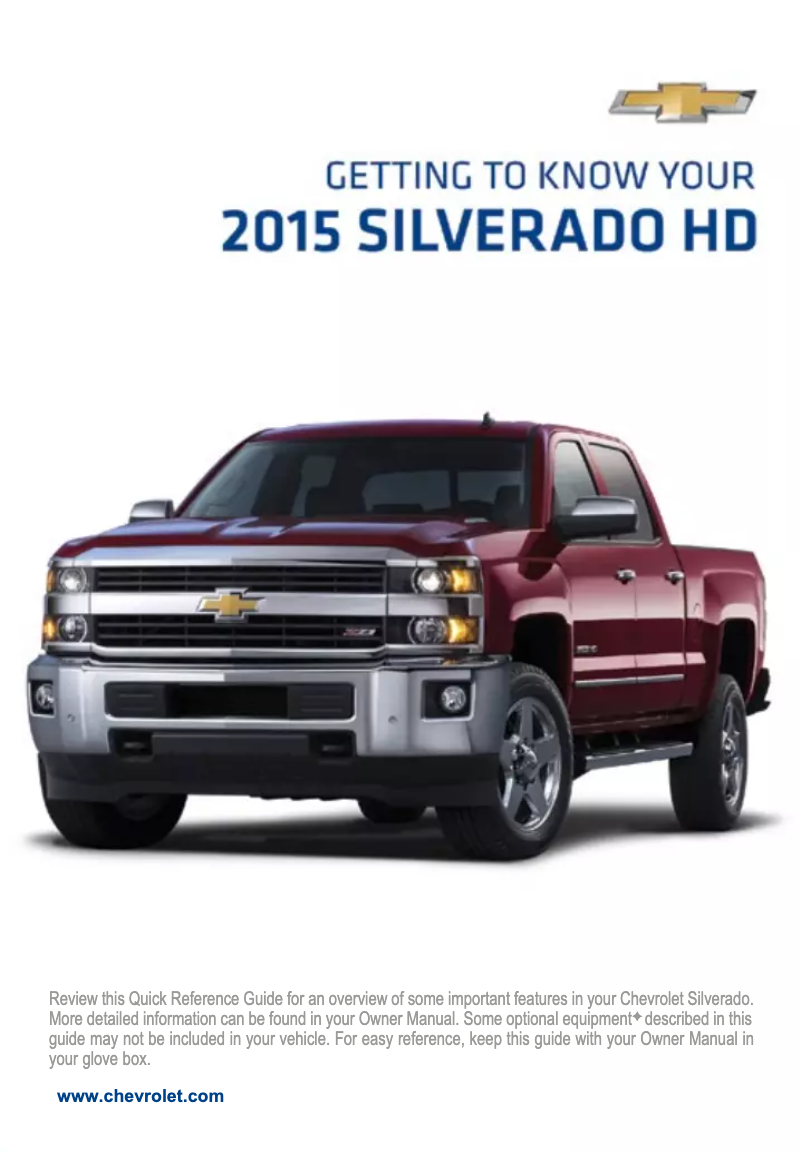First page image of the manual for Silverado 2500 HD (2015)