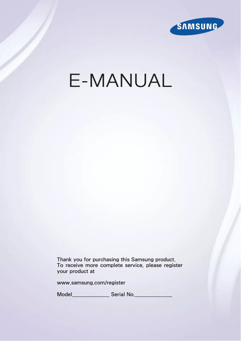 Page 1 of the manual User Manual Samsung UA40F5500AM