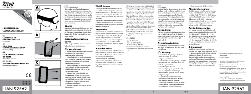 First page image of the manual for IAN 92562