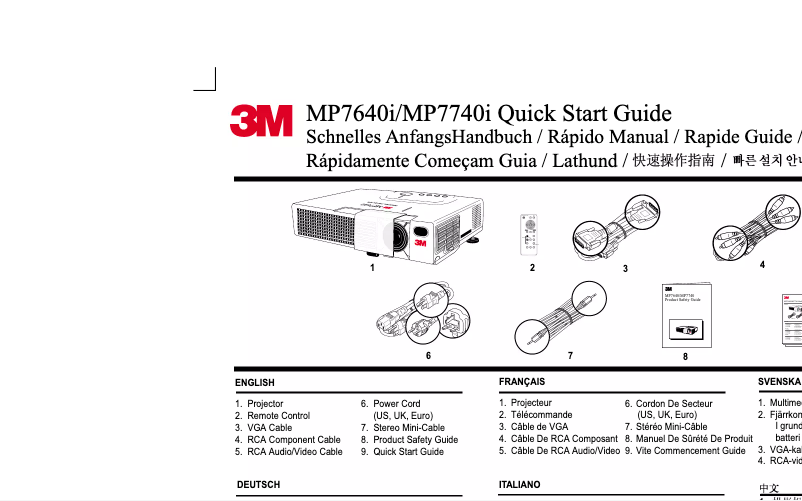 First page image of the manual for MP7740i