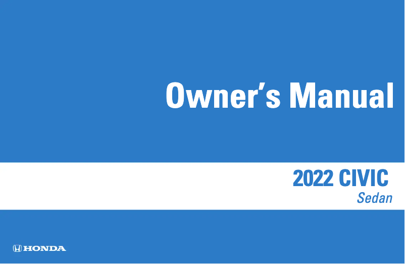 Page 1 of the manual User Manual Honda Civic Sedan (2022)