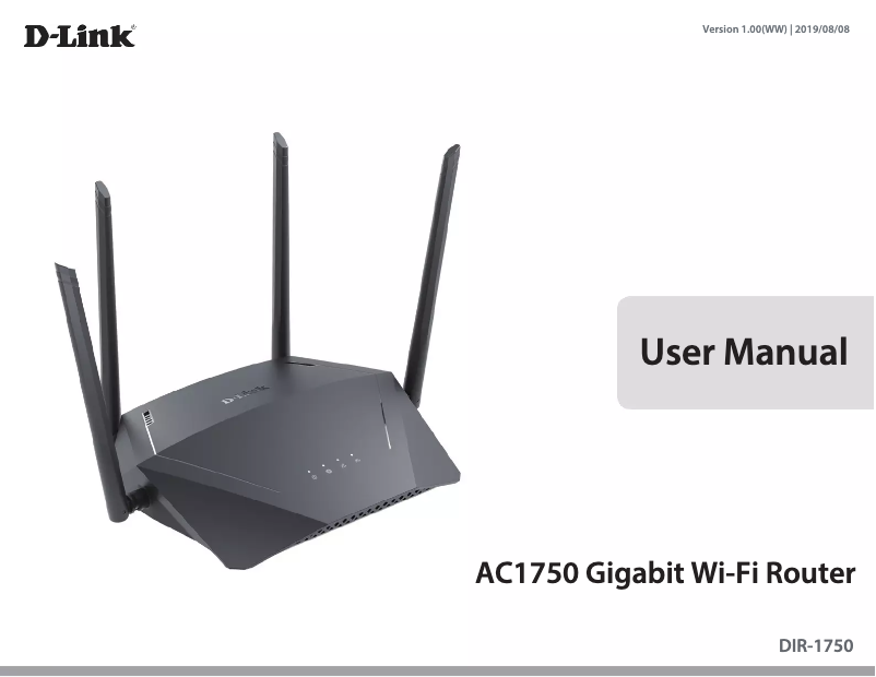 First page image of the manual for DIR-1750