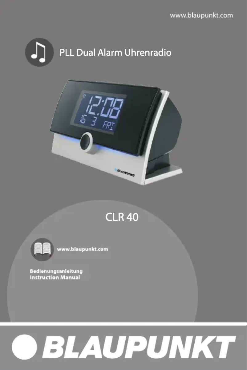Page 1 of the manual User Manual Blaupunkt VLR40