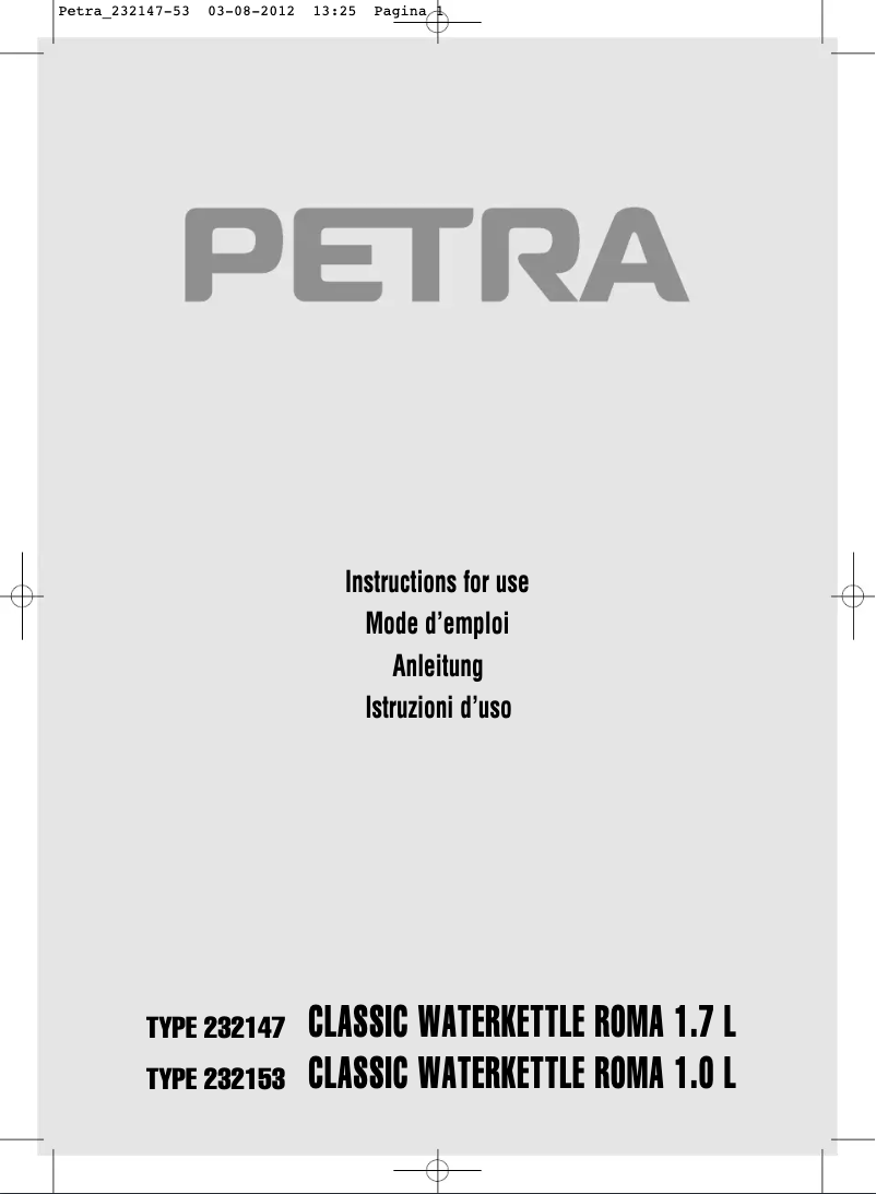 First page image of the manual for WK521.35