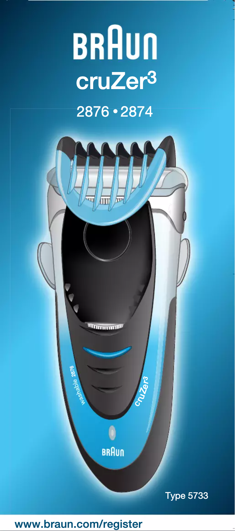 Page 1 of the manual User Manual Braun cruZer 3 2876