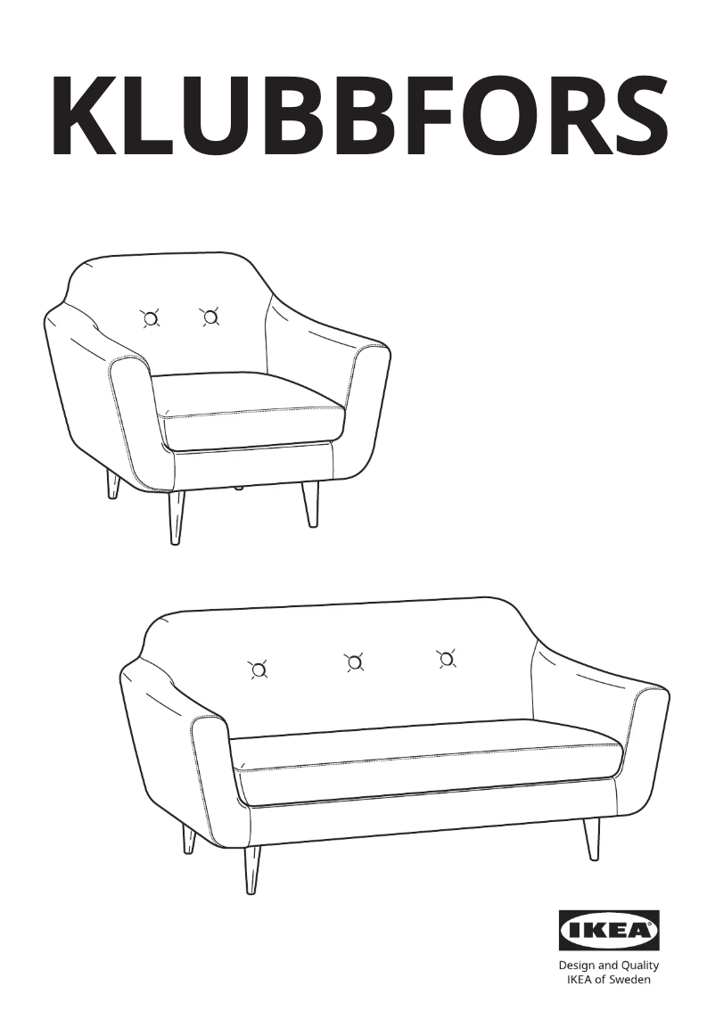 Page 1 of the manual User Manual Ikea KLUBBFORS 005.222.69