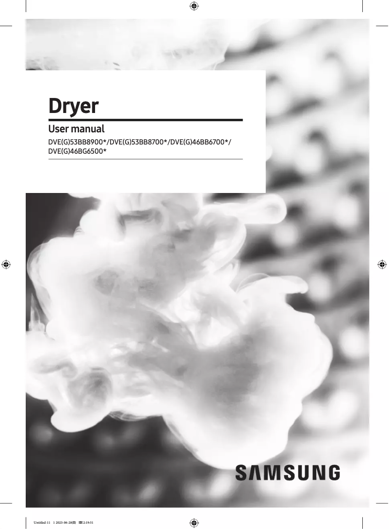 Page 1 of the manual User Manual Samsung DVG53BB8900D