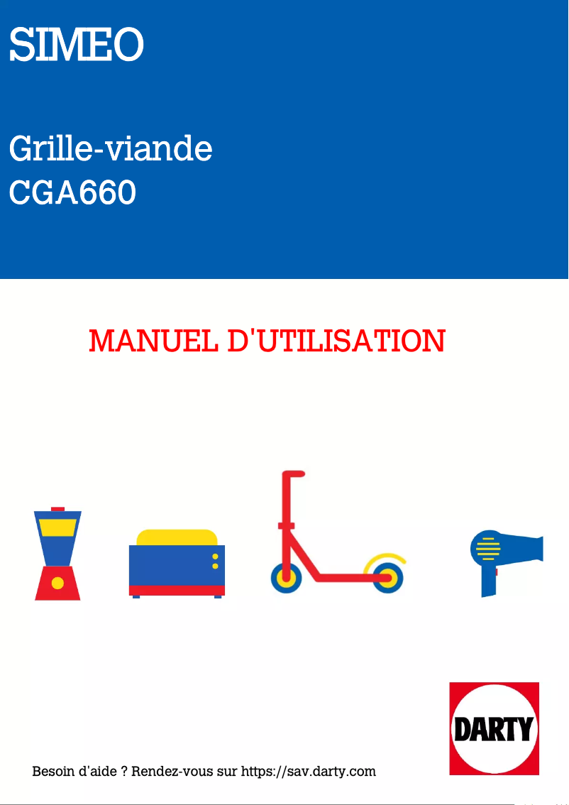 Image de la première page du manuel de l'appareil CGA660