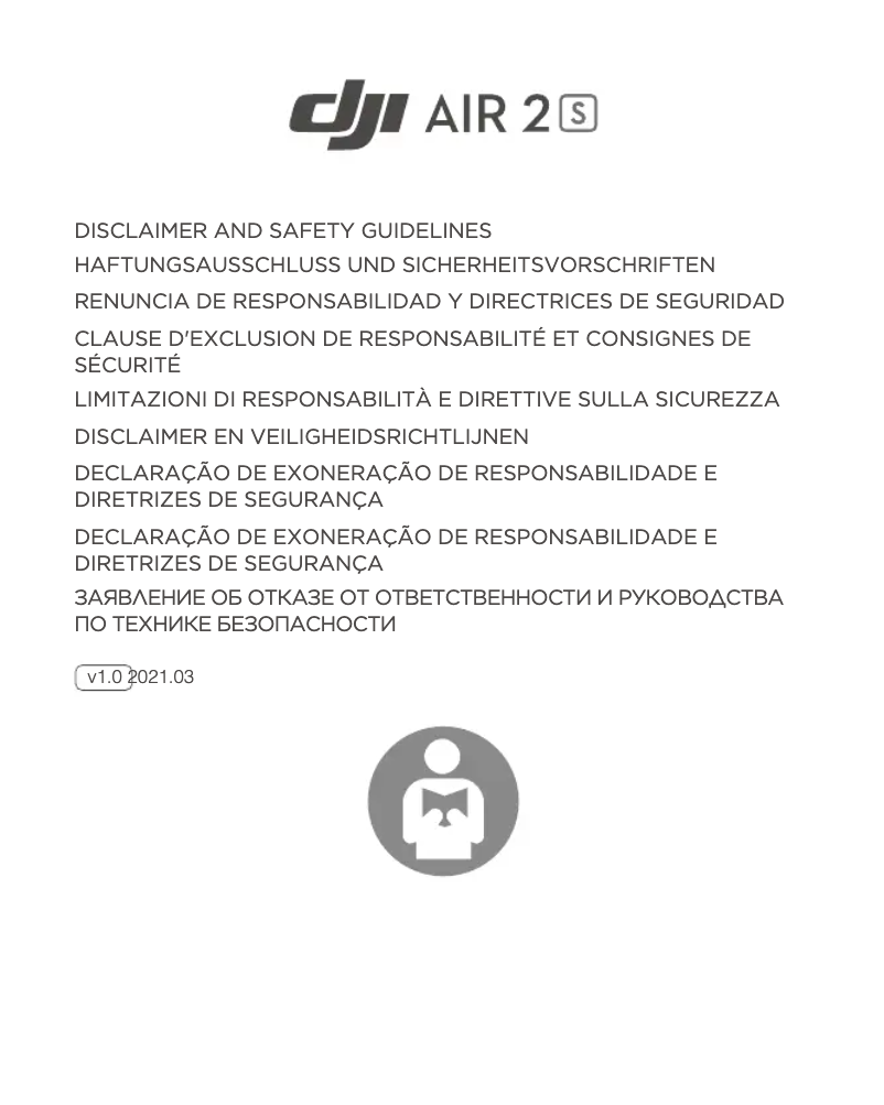 Page 1 of the manual Safety Instructions DJI Air 2S