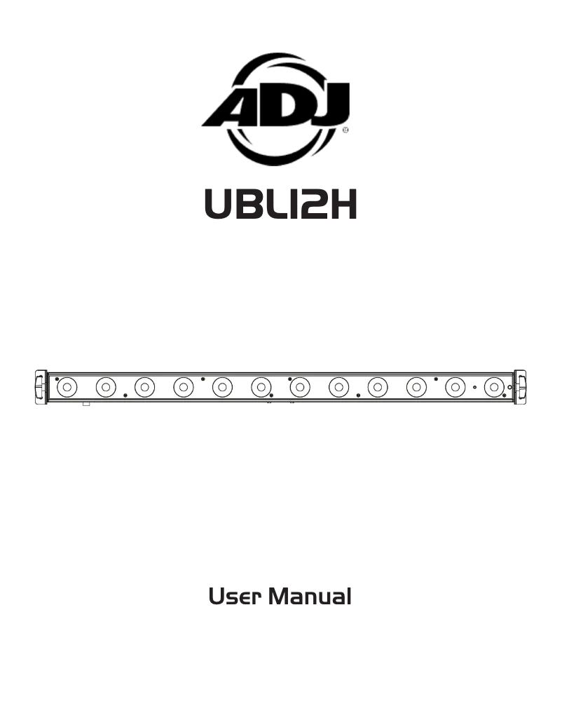 First page image of the manual for UBL12H