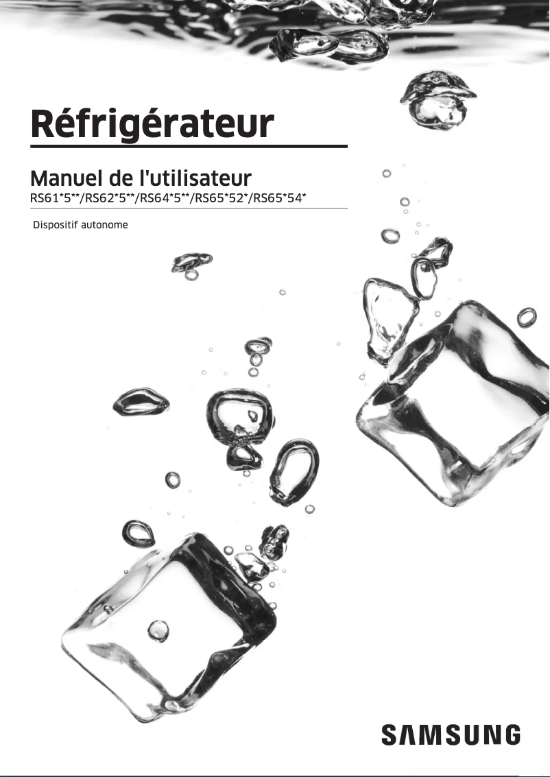 First page image of the manual for RS65R5691B4C