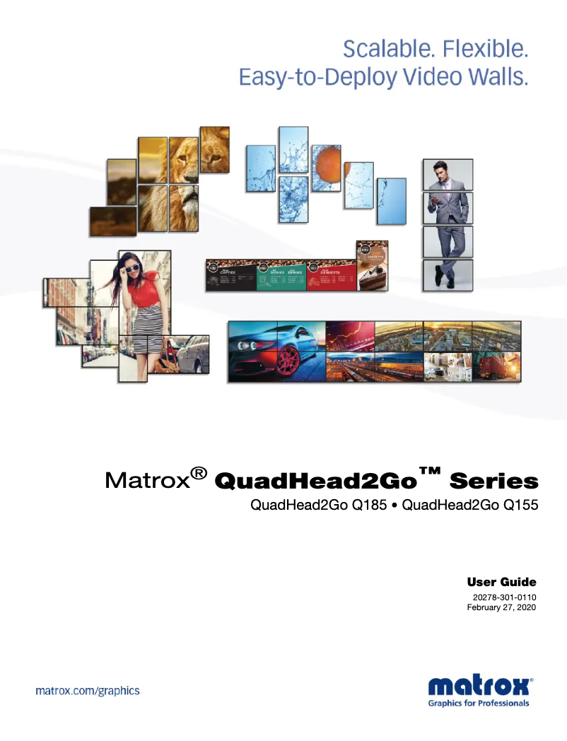 Page 1 of the manual User Manual Matrox QuadHead2Go Q2G-DP4K-C