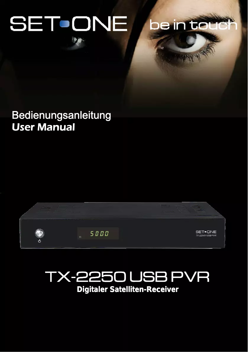 First page image of the manual for TX-2250 USB PVR