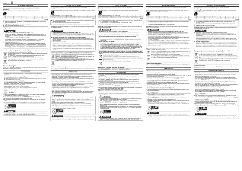 Page 1 of the manual Safety Instructions Kenwood NX-5900