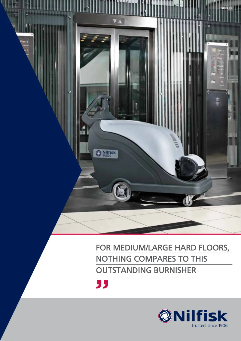 Page 1 of the manual Brochure Nilfisk BU800