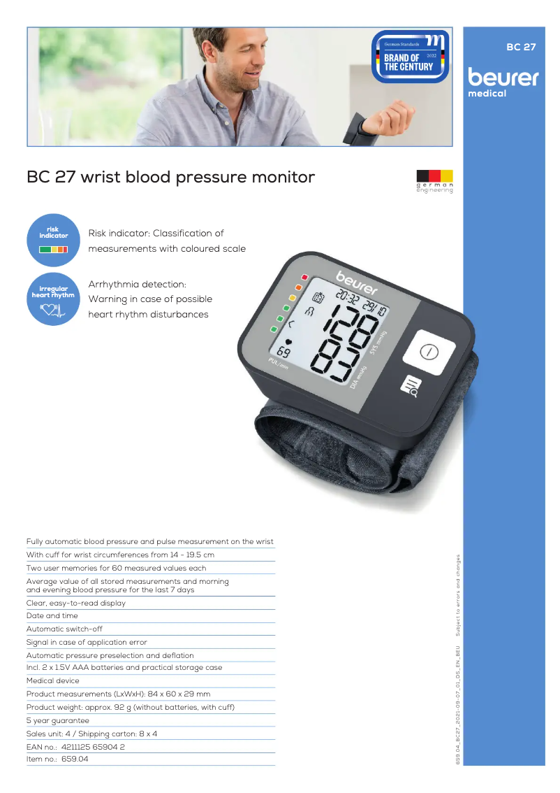 First page image of the manual for BC 27