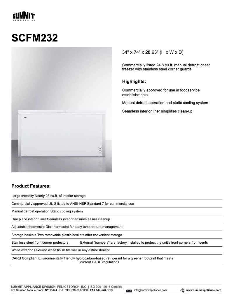 First page image of the manual for SCFM232