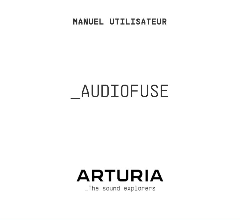 First page image of the manual for AudioFuse