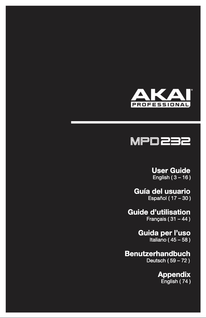 First page image of the manual for MPD232 P