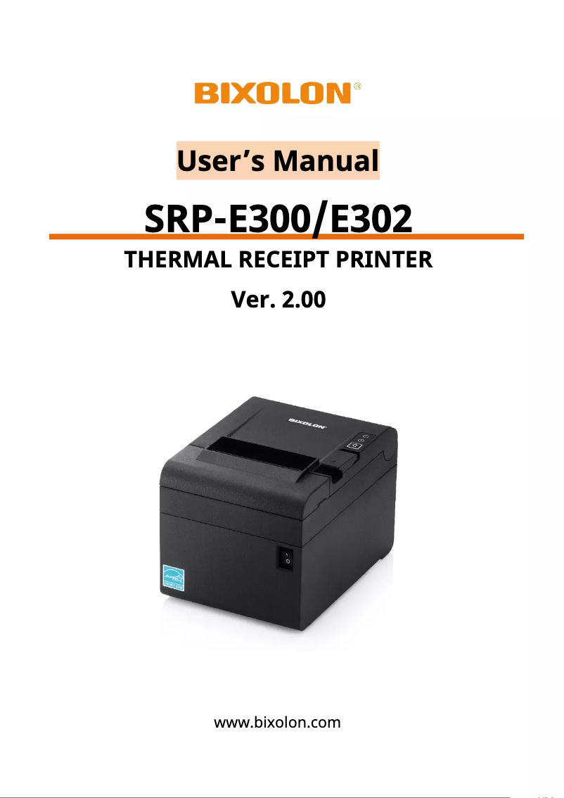 Page 1 of the manual User Manual Bixolon SRP-E300
