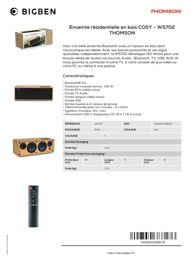 First page image of the manual for WS702