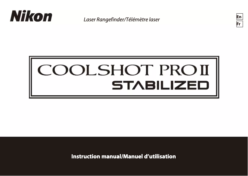 Page 1 of the manual User Manual Nikon COOLSHOT PRO II STABILIZED