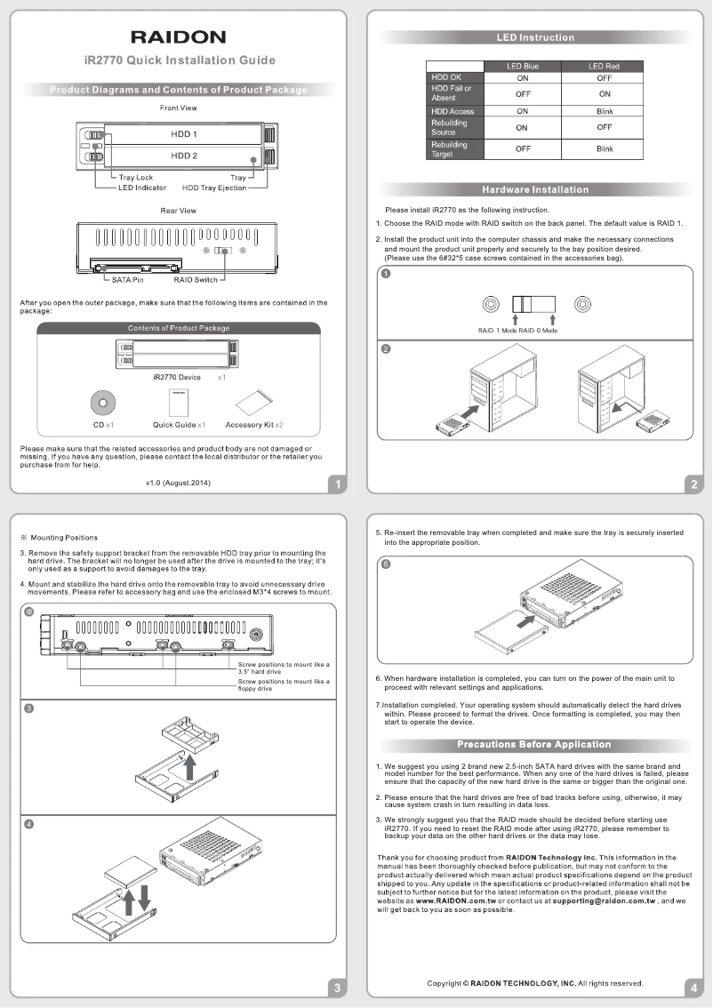 First page image of the manual for iR2770