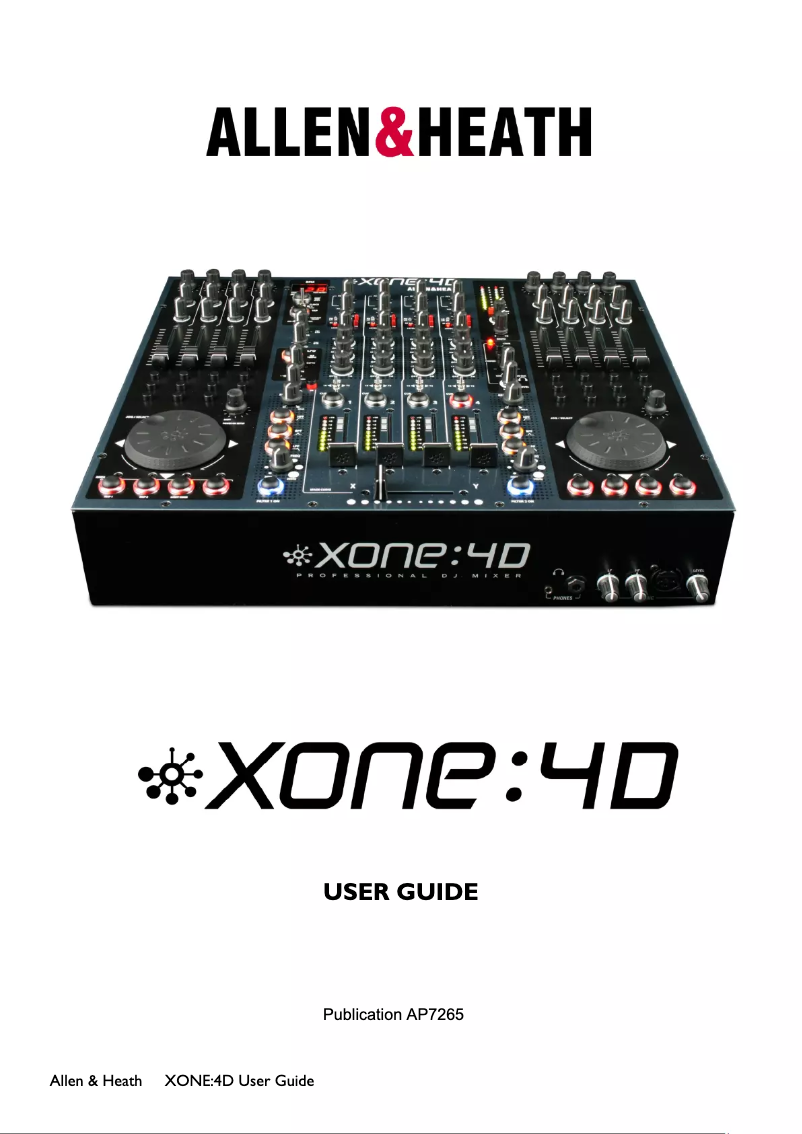 Image de la première page du manuel de l'appareil XONE:4D