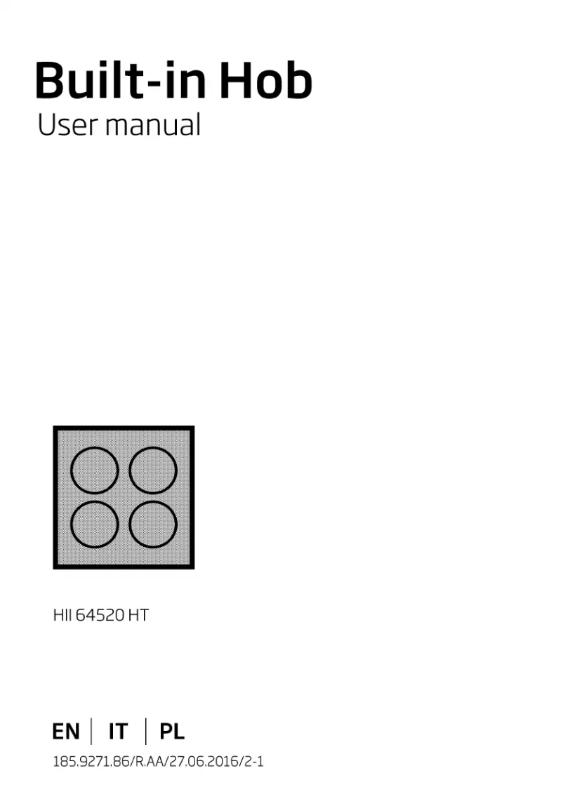 First page image of the manual for HII 64520 HT