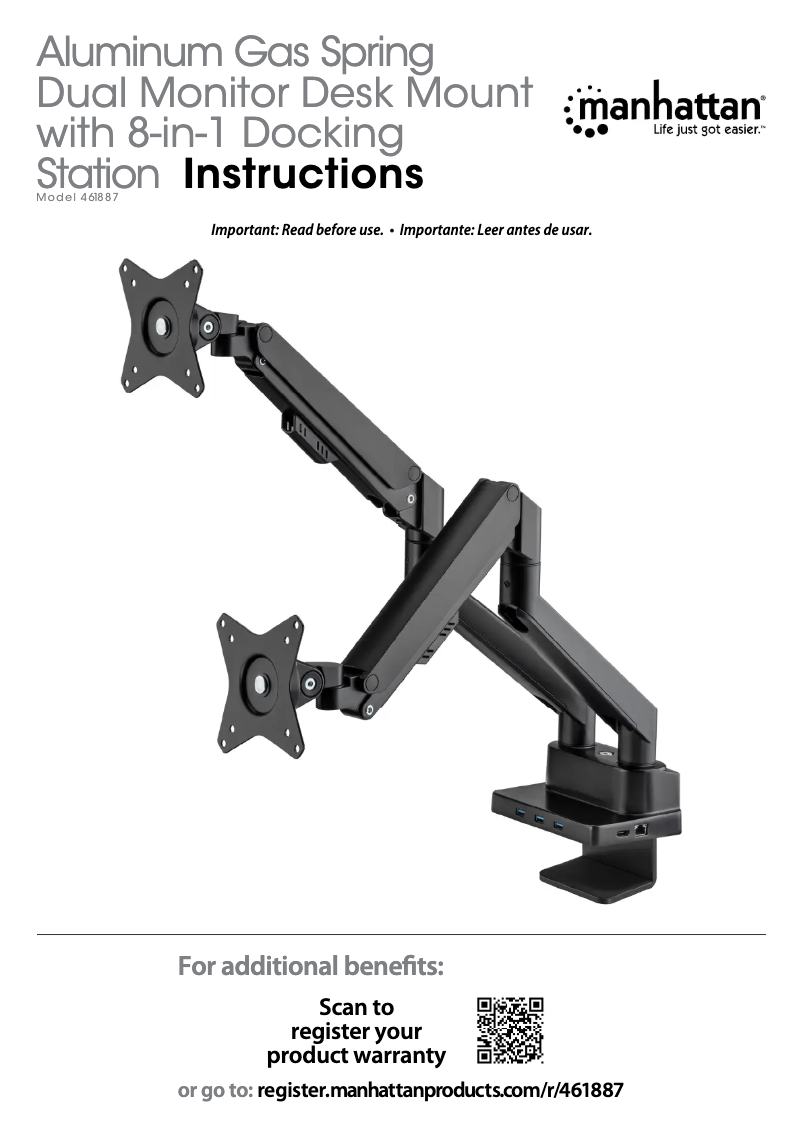 Page 1 of the manual User Manual Manhattan 461887