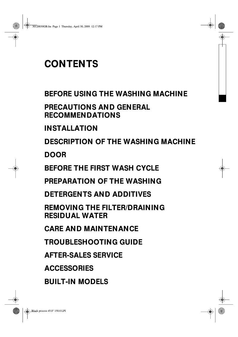 Page 1 of the manual User Manual Whirlpool AWG 312 WP