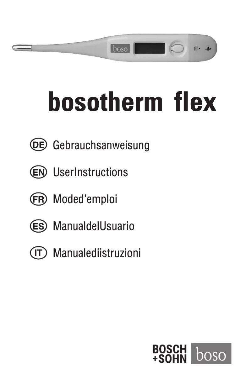Page 1 of the manual User Manual Boso Bosotherm Flex