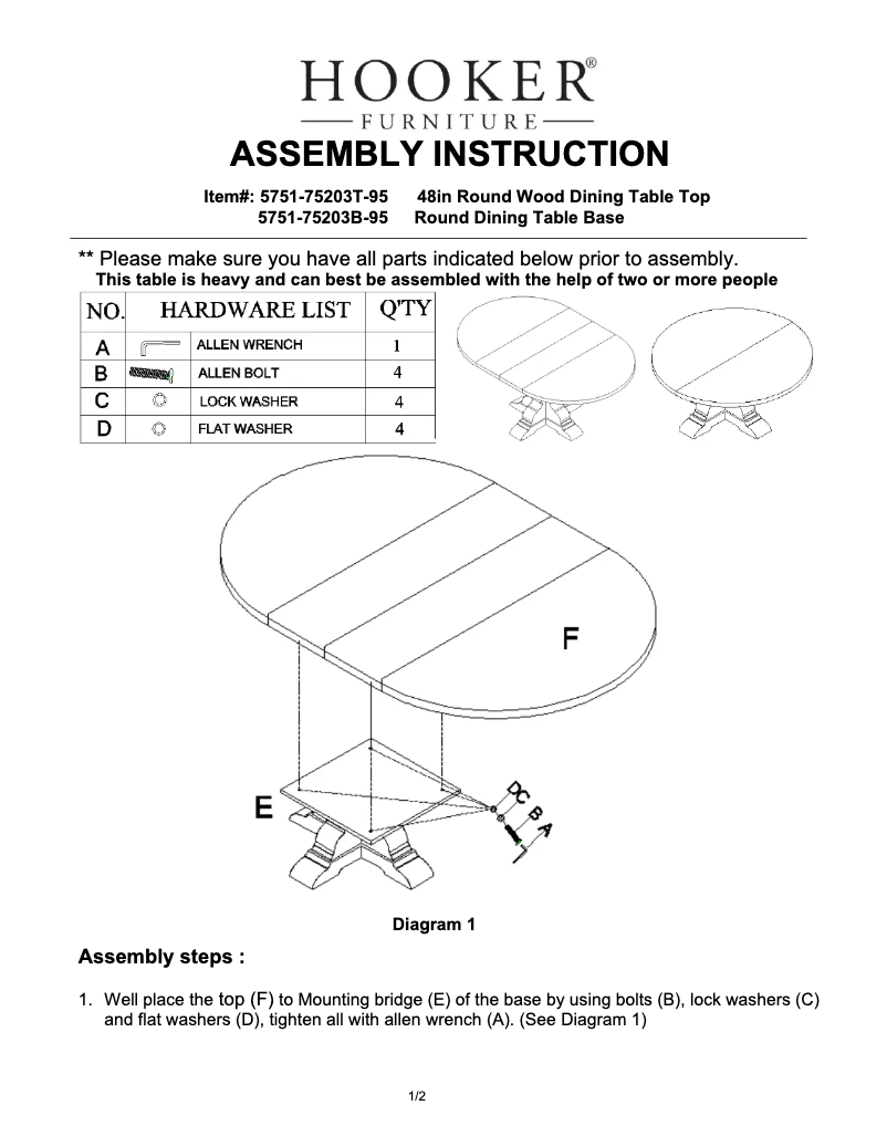 Page 1 of the manual User Manual Hooker 5751-75203T-95