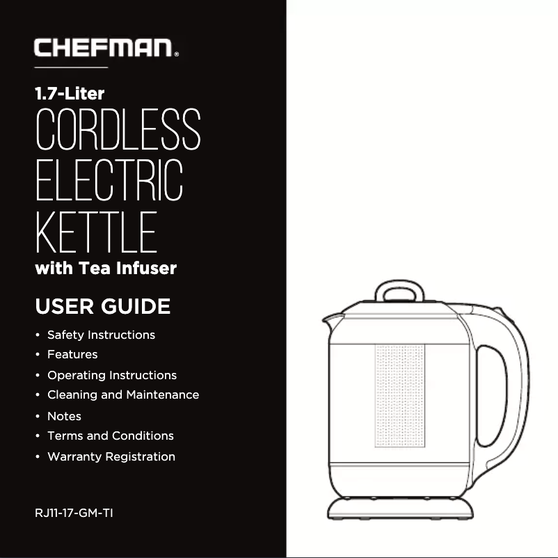First page image of the manual for RJ11-17-GM-TI