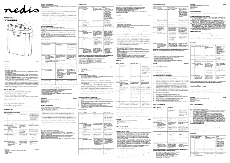 First page image of the manual for PASH112BKA4