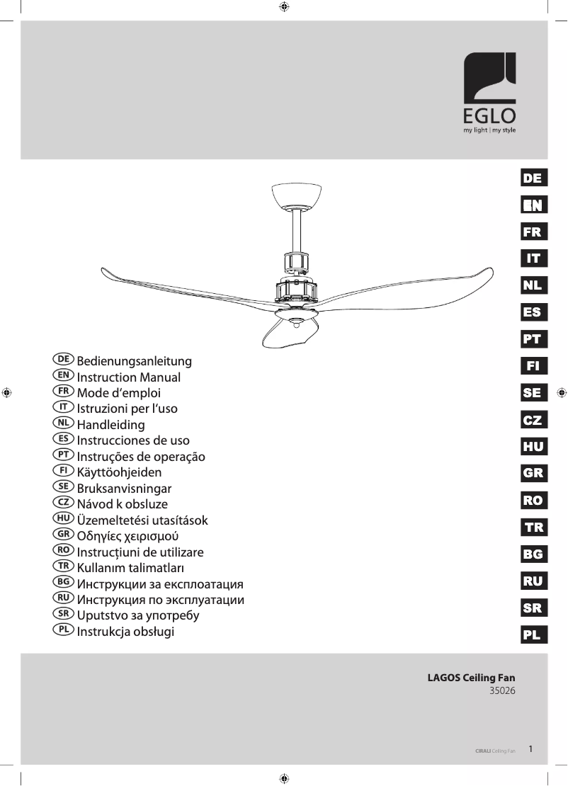 First page image of the manual for Lagos 52