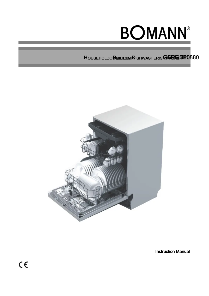 First page image of the manual for GSPE 880