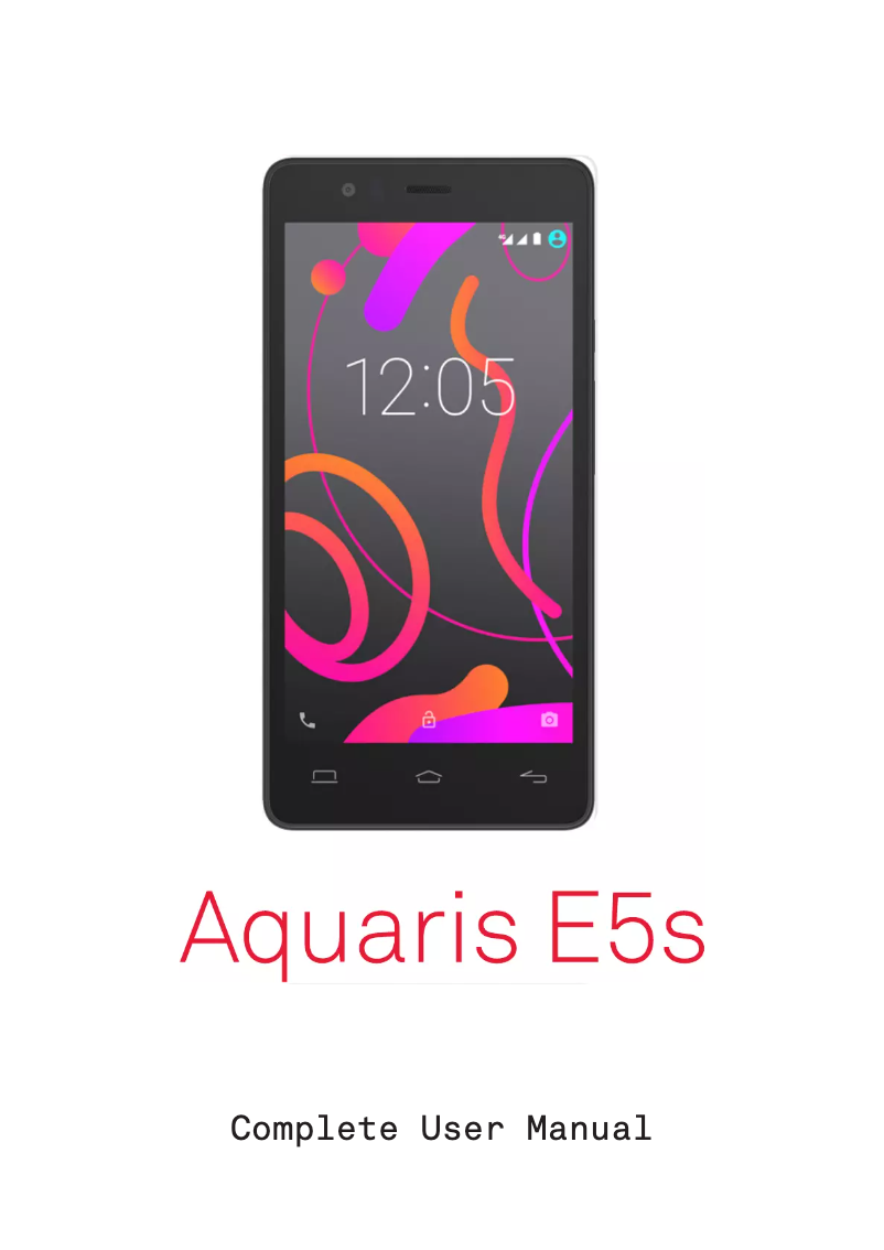 Image de la première page du manuel de l'appareil Aquaris E5s