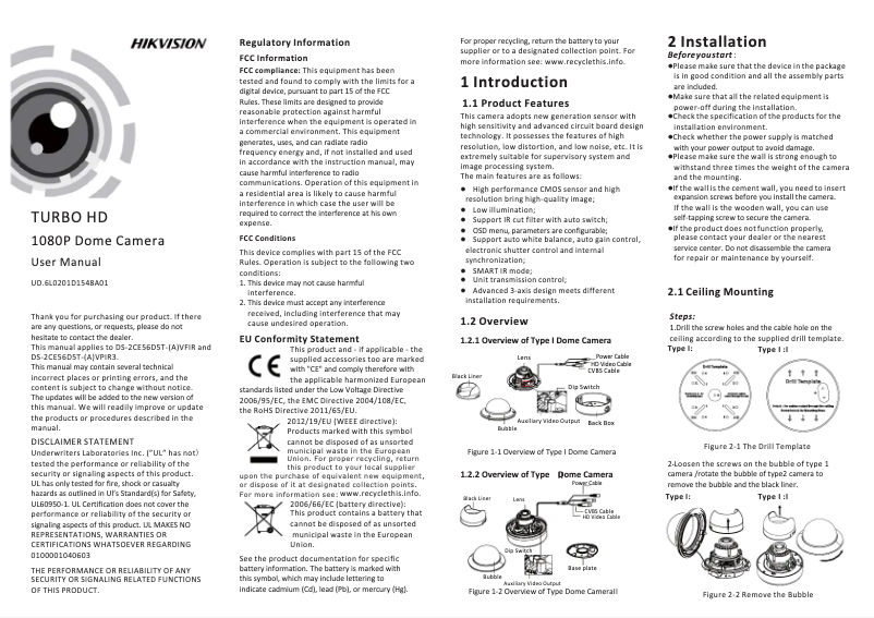 Page 1 of the manual User Manual Hikvision DS-2CE56D5T-VPIR3