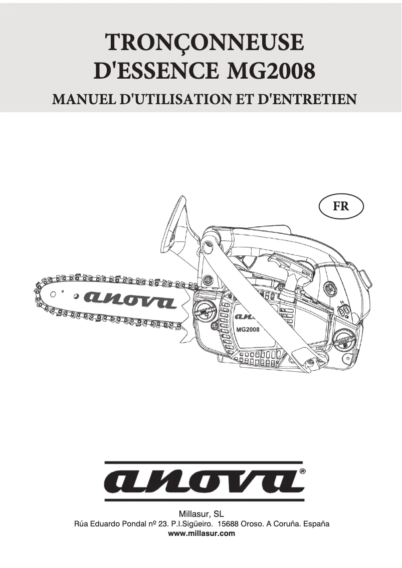 First page image of the manual for MG2008