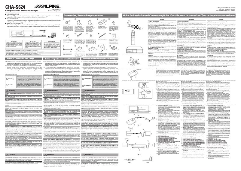 First page image of the manual for CHA-S624