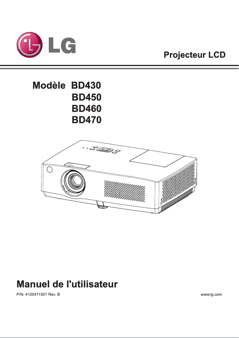 Page 1 of the manual User Manual LG BD450