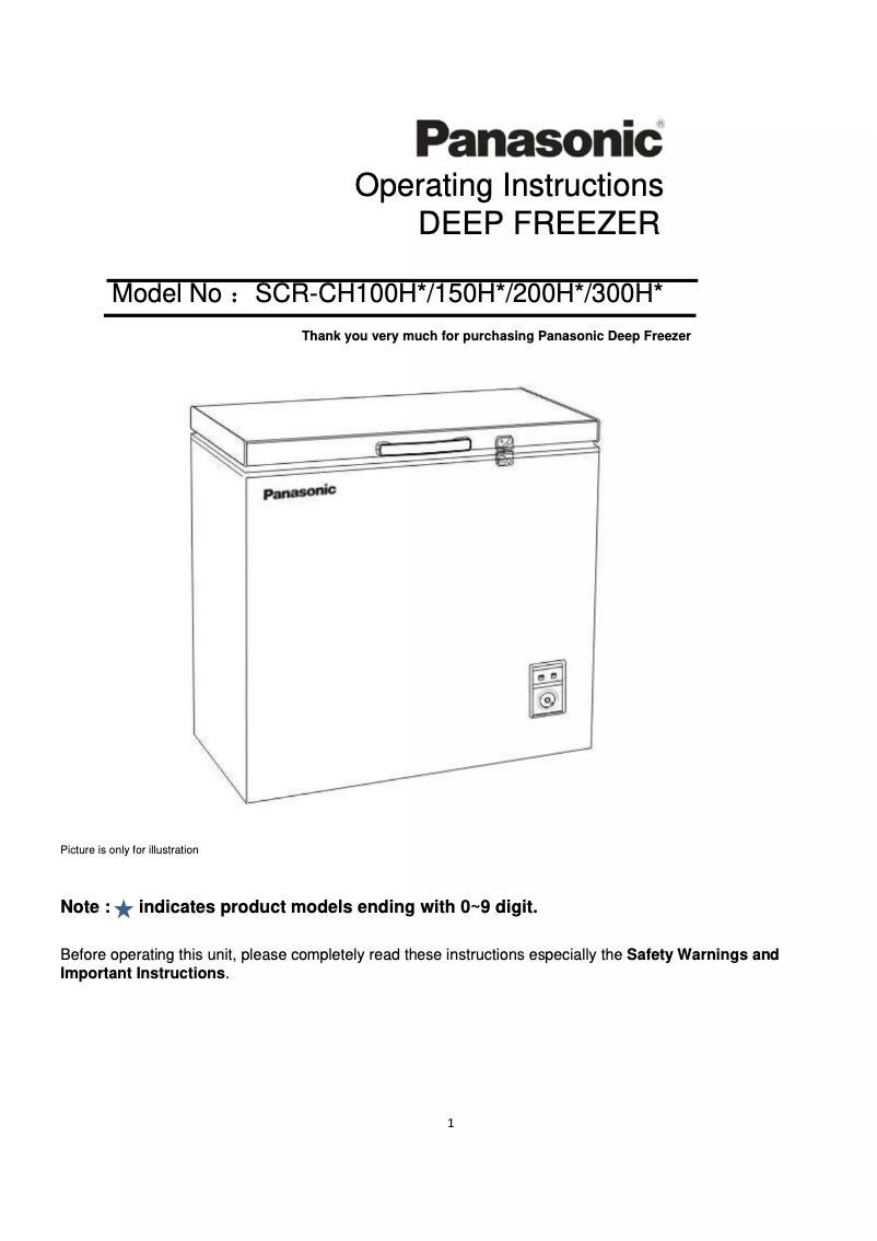 Page 1 of the manual User Manual Panasonic SCR-CH300H