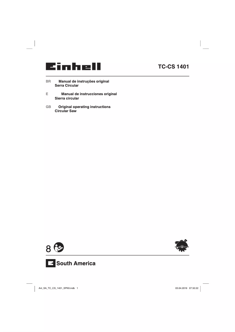 First page image of the manual for TC-CS 1401